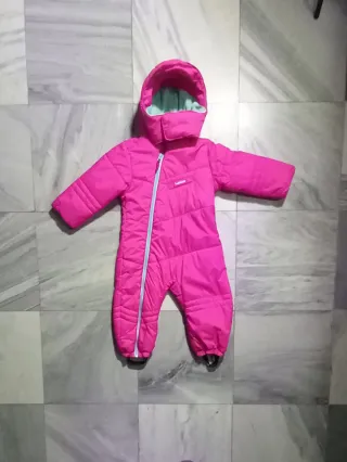 Mono de nieve infantil rosa