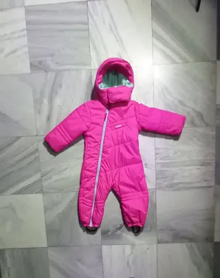 Mono de nieve infantil rosa