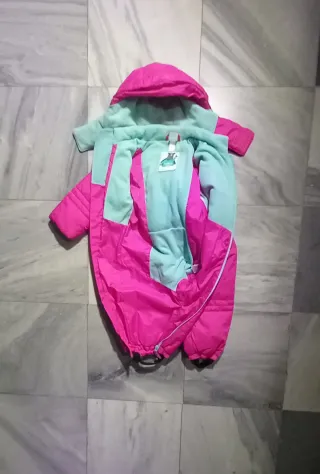 Mono de nieve infantil rosa