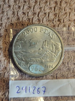 Moneda Plata 2000 pesetas GOya