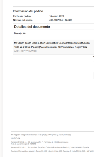 Robot Cocina Taurus Mycook Touch Black Edition