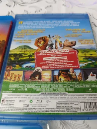 3 Películas Blu-ray: Kung Fu Panda, Madagasca