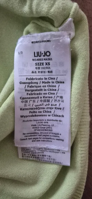 Liu Jo maglia manica lunga verde acido taglia XS