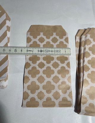 50 sobres kraft con diseño