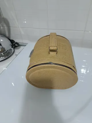 Bauletto porta trucchi/gioielli coccodrillo beige