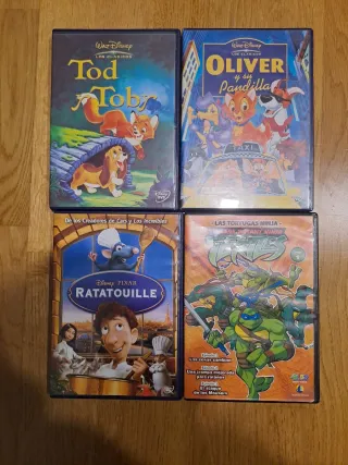 4 Películas DVD Disney y Tortugas Ninja