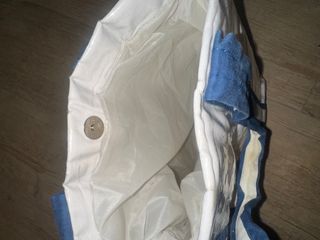 Bolso Shiseido Flores Azul y Blanco