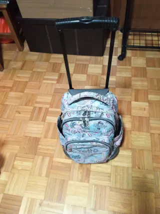 Mochila Totto Estrellas Azul y Rosa