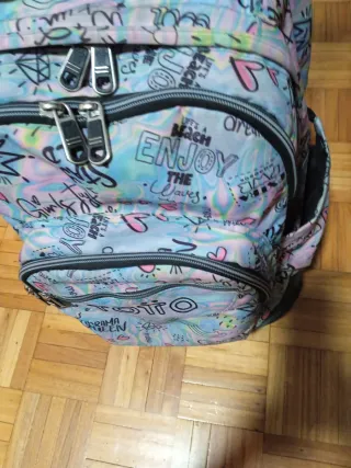 Mochila Totto Estrellas Azul y Rosa