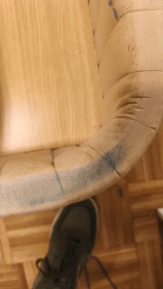 Canapé abatible madera y tela beige