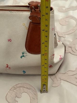 Bolso Petusco Blanco con Dibujos de Caballos