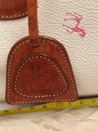 Bolso Petusco Blanco con Dibujos de Caballos