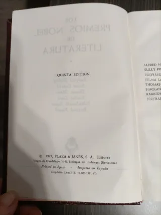 Los premios Nobel de literatura. Vol. I