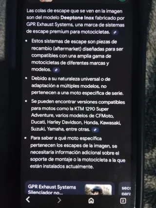 Escapes de moto Laser