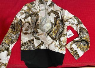 Body manga larga estampado