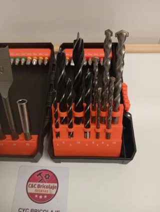 Juego de brocas para madera y metal con puntas