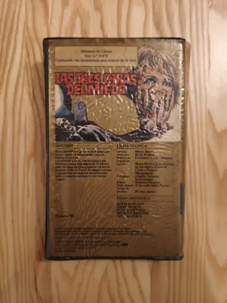 LAS TRES CARAS DEL MIEDO VHS VT FILMS ORIGINAL