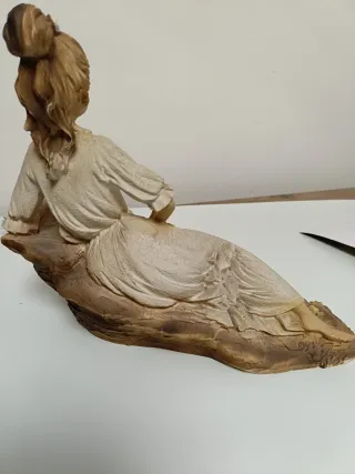 Figura decorativa Madre con Hijo estilo Vintage.