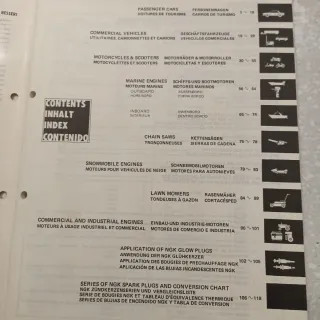 Catalogo NGK Candele 1977 vintage