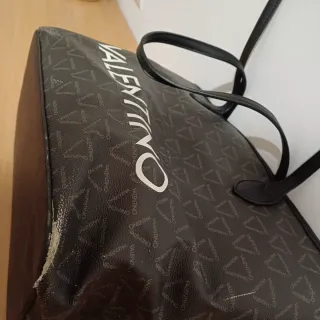 Bolso Tote Valentino Marrón y Negro