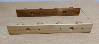 Perchero de madera con 4 ganchos