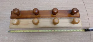 Perchero de madera con 4 ganchos