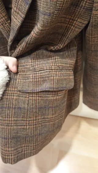 Traje chaqueta y falda cuadros