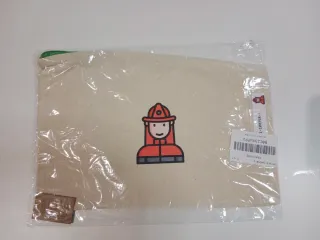 Bolsa de lona con cremallera y estampado