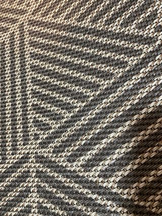 Alfombra Vinilo Tejido Geométrico Gris