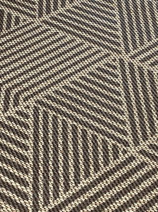 Alfombra Vinilo Tejido Geométrico Gris