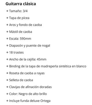 Guitarra Ortega R221-3/4 BK