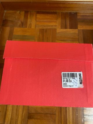 Sandalias de piel negras Talla 37 Tacon 8cm