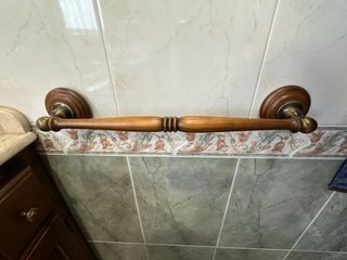 Conjunto Muebles Baño Madera y Mármol