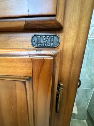 Conjunto Muebles Baño Madera y Mármol