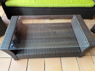 Conjunto Muebles Jardín Ratan Marrón