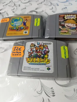 Juegos Nintendo 64: Mario Tennis, Rugrats, Paper M