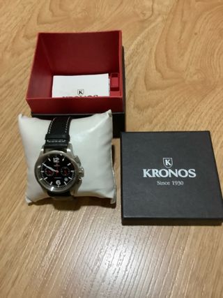 Reloj Kronos Hombre Negro/Plateado