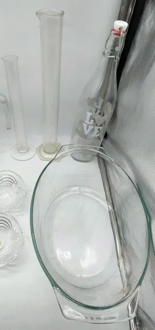 Lotto Oggetti Calici Posacenere Cristallo e Vetro