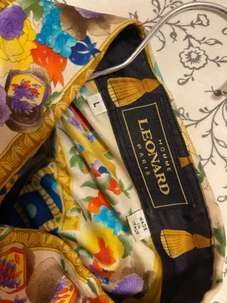 Camicia in seta Leonard Multicolor in buonissimo s