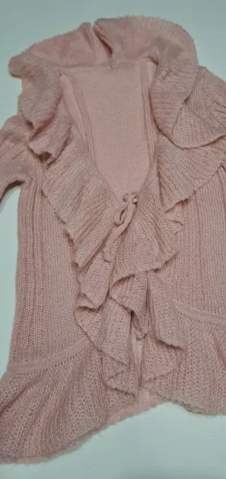 Giacca rosa con volant S