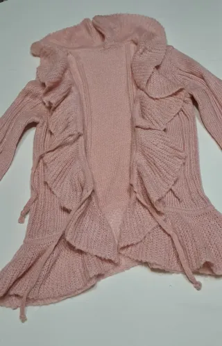 Giacca rosa con volant S