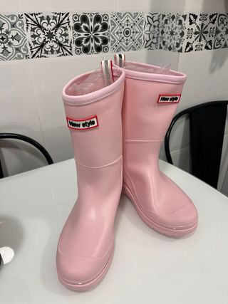 Botas de agua rosas talla 38