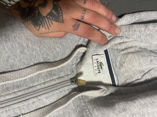 Casaco Lacoste Cinzento com Capuz