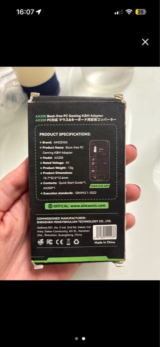 Adaptador AX200 AIMZENIX K&M PC Gaming