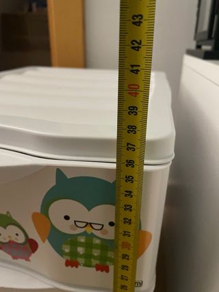 Cajonera de plástico con dibujos de búhos
