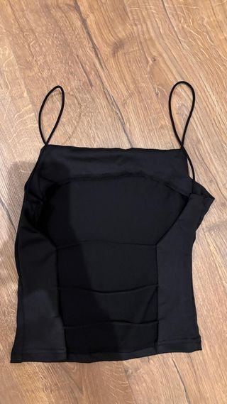 Camiseta tirantes negra espalda abierta Talla S