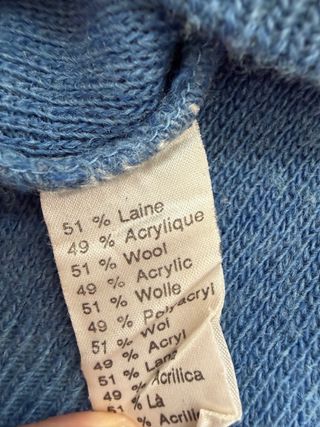 Jersey Lacoste V-Neck Azul Talla 5 /M