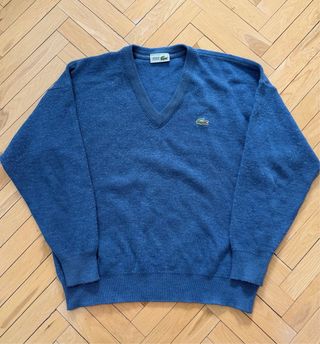 Jersey Lacoste V-Neck Azul Talla 5 /M