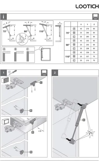 9 Amortiguadores de Gas 60N