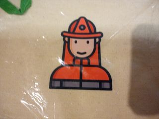 Bolsa de lona con cremallera y asa verde